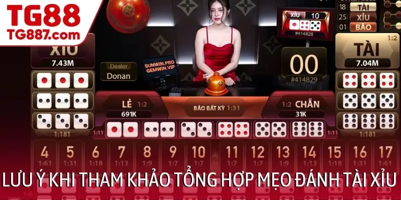 Lưu ý khi tham khảo tổng hợp mẹo đánh Tài Xỉu